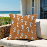 Barnon Seahorse Square Indoor/Outdoor Throw Pillow