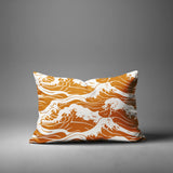 Copley Ocean Waves Lumbar Indoor/Outdoor Throw Pillow