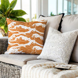 Copley Ocean Waves Lumbar Indoor/Outdoor Throw Pillow