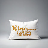 Davey Wine Lumbar Indoor/Outdoor Throw Pillow