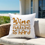 Davey Wine Lumbar Indoor/Outdoor Throw Pillow