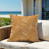 Foxlane Ocean Waves Square Indoor/Outdoor Throw Pillow