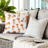 Octavian Jellyfish Square Indoor/Outdoor Throw Pillow