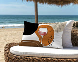 Parson Wine Glass Lumbar Indoor/Outdoor Throw Pillow