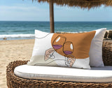 Penny Two Hands Lumbar Indoor/Outdoor Throw Pillow