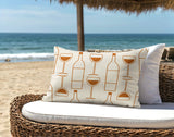 Purcill Wine Glass Lumbar Indoor/Outdoor Throw Pillow