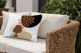 Savon Wine Glass Lumbar Indoor/Outdoor Throw Pillow