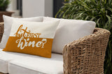 Stevenson But First Lumbar Indoor/Outdoor Throw Pillow