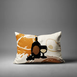 Tate Wine Bottle Lumbar Indoor/Outdoor Throw Pillow