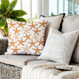 Theba Star Fish Square Indoor/Outdoor Throw Pillow