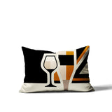 Winefield Wine Bottle Lumbar Indoor/Outdoor Throw Pillow