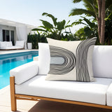 Ovi Abstract Spun Polyester Lumbar Indoor/Outdoor Throw Pillow