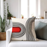 Ovi Abstract Spun Polyester Square Indoor/Outdoor Throw Pillow