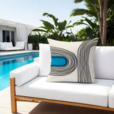 Ovi Abstract Spun Polyester Lumbar Indoor/Outdoor Throw Pillow
