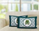 Palmgroove Botanical Reversible Indoor/Outdoor Rectangular Pillow