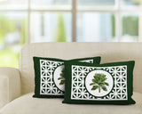 Palmgroove Botanical Reversible Indoor/Outdoor Rectangular Pillow