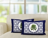 Palmgroove Botanical Reversible Indoor/Outdoor Rectangular Pillow