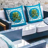 No Decorative Addition Outdoor Reversible Throw Square Pillow