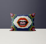 Parr Microsuede Lumbar Throw Pillow in Red; Green; Yellow - Size 20x14