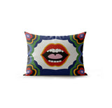 Parr Microsuede Lumbar Throw Pillow in Red; Green; Yellow - Size 20x14