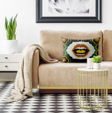 Parr Microsuede Lumbar Throw Pillow in Black; Brown; Green; Yellow - Size 20x14