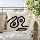 Peller Abstract Reversible Indoor/Outdoor Square Pillow