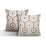 Pento Geometric Reversible Indoor/Outdoor Square Pillow