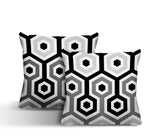 Pento Geometric Reversible Indoor/Outdoor Square Pillow