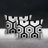 Pento Geometric Reversible Indoor/Outdoor Rectangular Pillow