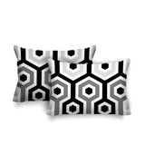 Pento Geometric Reversible Indoor/Outdoor Rectangular Pillow
