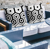 Pento Geometric Reversible Indoor/Outdoor Square Pillow