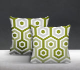 Pento Geometric Reversible Indoor/Outdoor Square Pillow