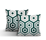 Pento Geometric Reversible Indoor/Outdoor Square Pillow
