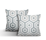 Pento Geometric Reversible Indoor/Outdoor Square Pillow