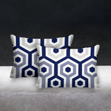 Pento Geometric Reversible Indoor/Outdoor Rectangular Pillow