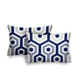 Pento Geometric Reversible Indoor/Outdoor Rectangular Pillow