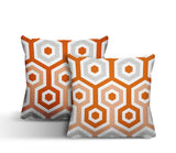 Pento Geometric Reversible Indoor/Outdoor Square Pillow