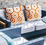 Pento Geometric Reversible Indoor/Outdoor Square Pillow