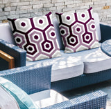 Pento Geometric Reversible Indoor/Outdoor Square Pillow