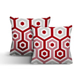 Pento Geometric Reversible Indoor/Outdoor Square Pillow
