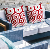 Pento Geometric Reversible Indoor/Outdoor Square Pillow