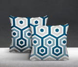 Pento Geometric Reversible Indoor/Outdoor Square Pillow