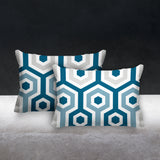 Pento Geometric Reversible Indoor/Outdoor Rectangular Pillow