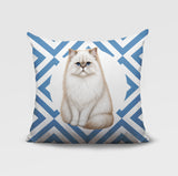 Persian Cat Indoor/Outdoor Reversible Square Pillow