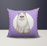 Persian Cat Indoor/Outdoor Reversible Square Pillow