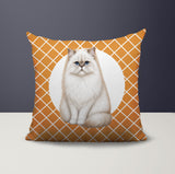 Persian Cat Indoor/Outdoor Reversible Square Pillow