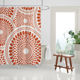 Pierson Floral Shower Curtain in Burnt Orange