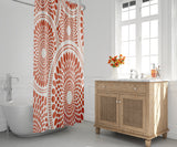 Pierson Floral Shower Curtain in Burnt Orange - view 2