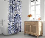 Pierson Floral Shower Curtain in Navy - view 2
