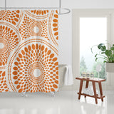Pierson Floral Shower Curtain in Orange